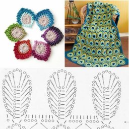 Вязаные пёрышки, схемы в копилку мастерицы