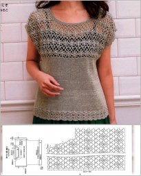 Ажурный топ крючком