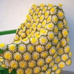 Нежный ромашковый плед