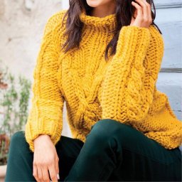 Свитер с крупными «косами»