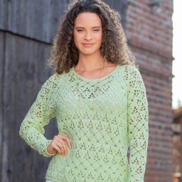 Ажурный пуловер крючком