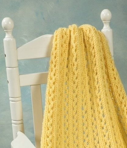 Плед для малыша с узором "ажурные веточки"