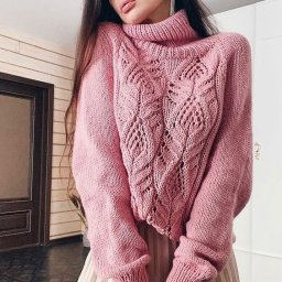 Красивый узор для вязания спицами свитера