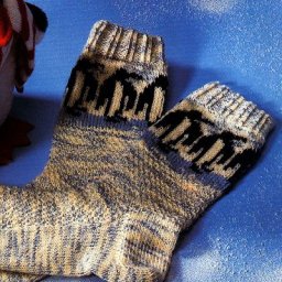 Носки с жаккардовым узором "Пингвин"