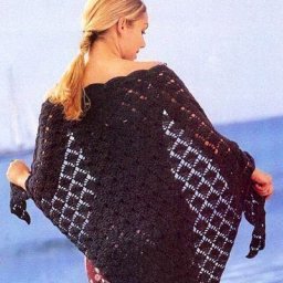 Простая в исполнении шаль