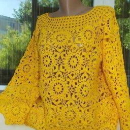 Вяжем солнечный джемпер крючком