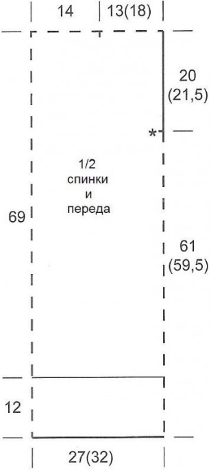 Нежная туника, связанная спицами