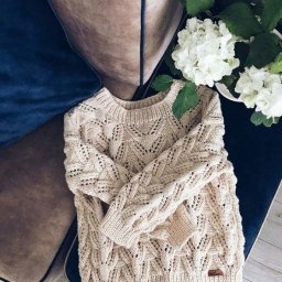 Пуловер спицами