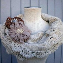 Вяжем шарф-снуд спицами