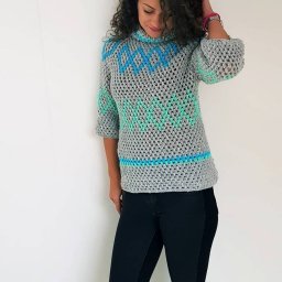 Свитер из пышных столбиков