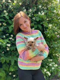 Цветной джемпер из cotton gold от Alize