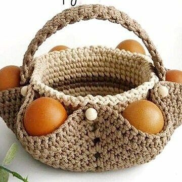 Красивая корзинка для яиц, милое украшение для дома