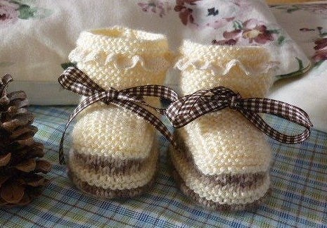 Нежные пинетки спицами Нежные пинетки спицами