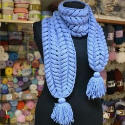 Объемный шарфик "Азиатский колосок"