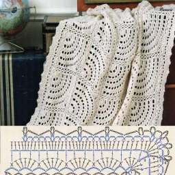 Палантин из интересных мотивов