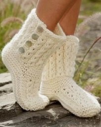 Детские сапожки спицами