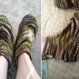 Уютные следки спицами