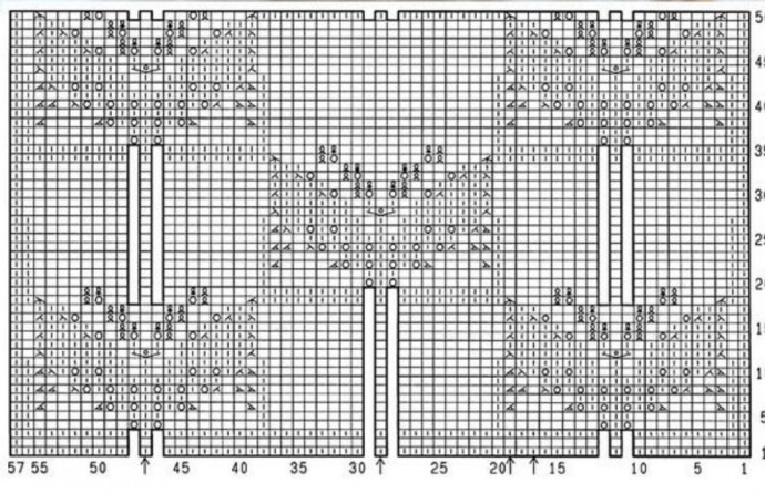 Узор для свитера  спицами