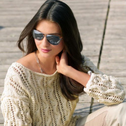 Красивый пуловер спицами