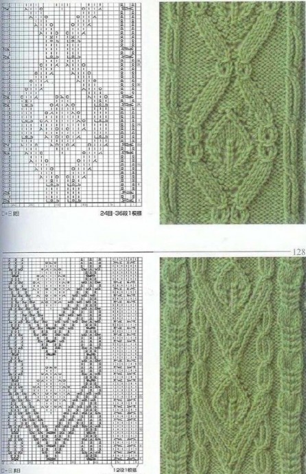 Подборка узоров спицами