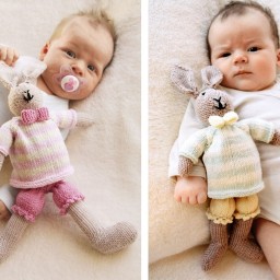 Вяжем зайца и зайчиху