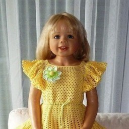 ​Платье крючком для малышки.