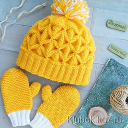 Шапочка узором "Клоке"