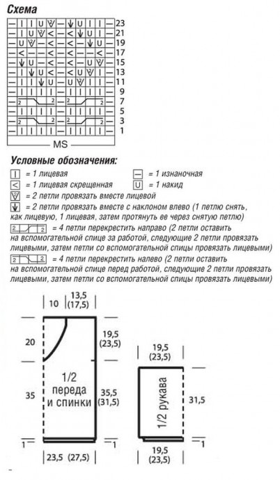 Ажурный пуловер цвета мальвы