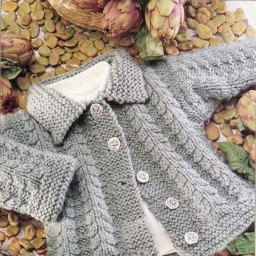 ​Детский жакетик МЕЛАНИ на 2 - 4 - 6 - 8 - 10 лет. Описание вязания, схема