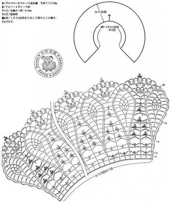 Ажурный воротничок крючком