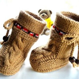 Красивые тапочки-пинетки