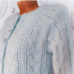 Красивый кардиган спицами из пуха норки