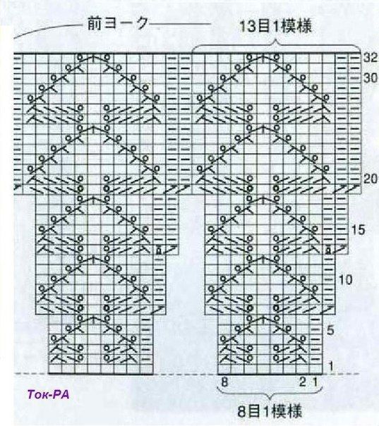 Летний топ спицами