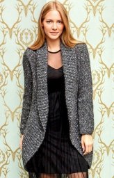 Кардиган с закругленными краями