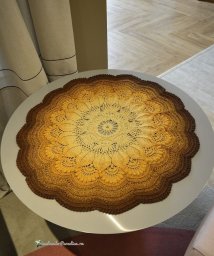 Салфетка с рельефным узором крючком