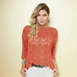 Схема для ажурного пуловера