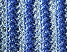 Узор спицами "граненная резинка"