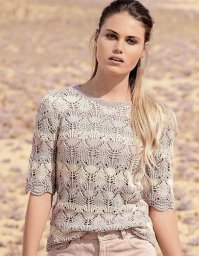 Ажурный джемпер в пастельных тонах