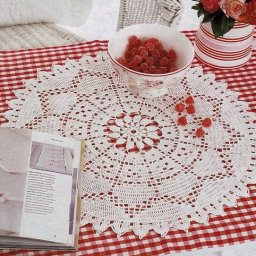 Круглая салфетка крючком