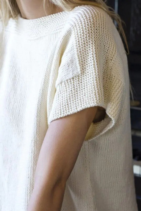 Простой топик спицами для начинающих