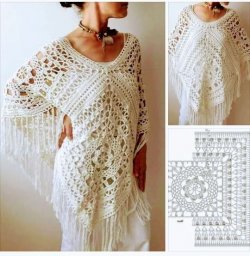 Вязаное пончо: ловите подборку узоров!