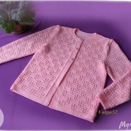 Красивый узоp cпицами для жaкета