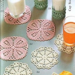 Маленькие салфетки/подставки крючком