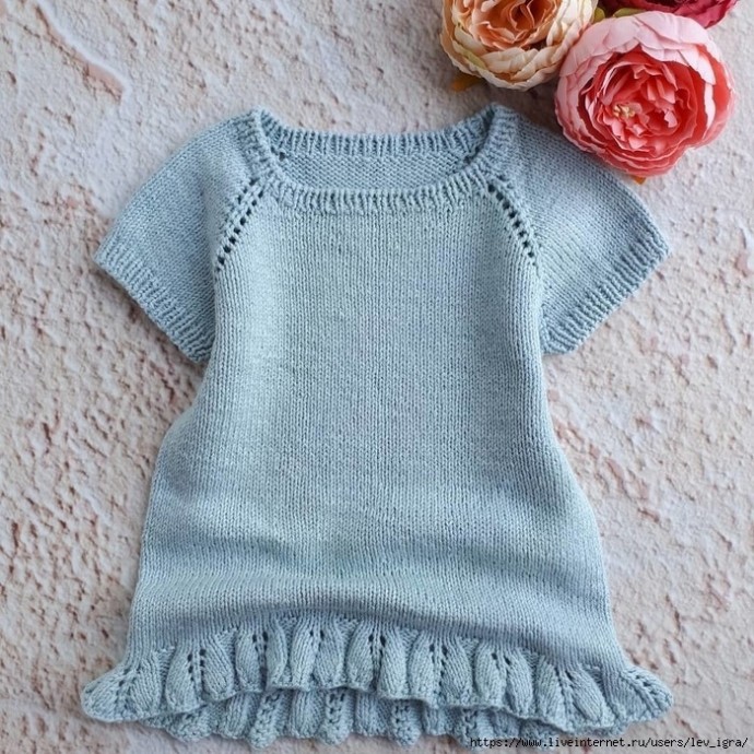 Топ туника спицами для девочки от @anet_knit Топ туника спицами для девочки от @anet_knit