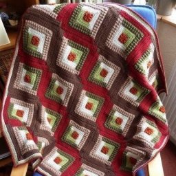 Уютный плед крючком