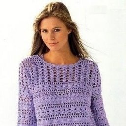 Интересный узор крючком, подойдет для джемпера