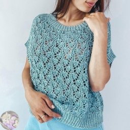 Голубая летняя блуза спицами: стиль, комфорт и немного волшебства своими руками