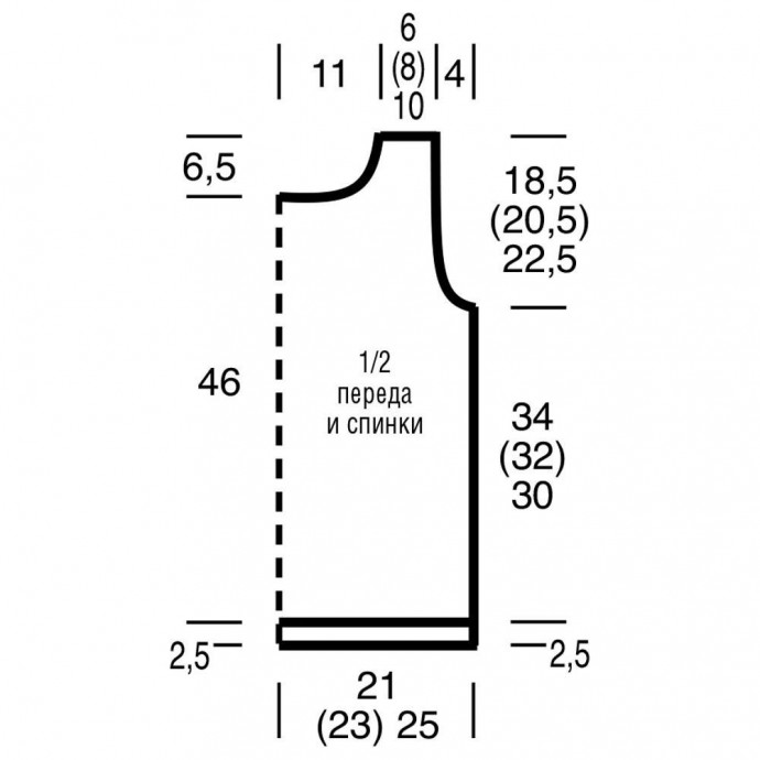 Бирюзовай майка спицами