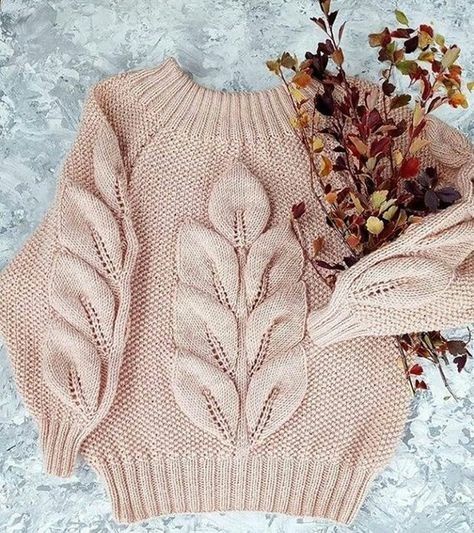 Объемный узор - отличная идея для стильного пуловера!
