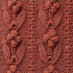 Узор "Цветок", вяжем спицами